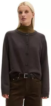 Marc O'Polo Cardigan aus Boucl&eacute;-Garn Relaxed Fit (20689117) quiet pine