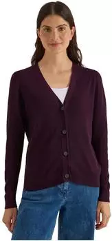 Cecil Strickjacke mit Waffelstruktur (63183956) aubergine