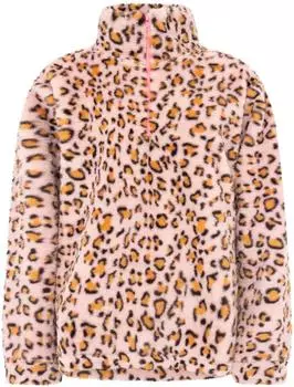 Zwillingsherz Fake Fur Troyer mit Leo Muster (223400) rosa