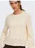 Only ONLPRINCESS LS O-NECK DETAIL KNT Strickpullover Regular Fit whitecap gray