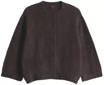 Opus Disille Knit Cardigan with 3/4 Sleeve affogato