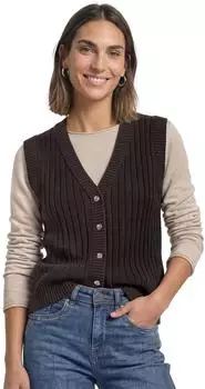 Street One Weste mit V-Neck in Rippstruktur (A25424017874)