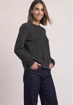 Street One Langarm Pullover mit Rundhals und Raffung (A30401417869)