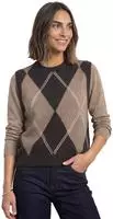 STREET ONE Pullunder Struckpullunder mit Rundhals und Argyle-Muster braun 34 EU