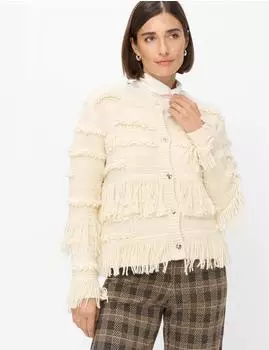 BRAX Damen Cardigan Style AMELIE dark ecru Altwei&szlig; Gr. (906030_90119400_94)