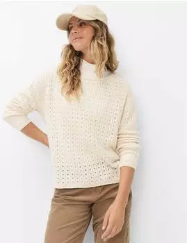 BRAX Damen Strickpullover Style LESLEY dark ecru Altwei&szlig; Gr. (906033_90119100_94)