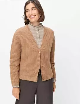 BRAX Damen Cardigan Style ALICIA walnut hellbraun Gr. (906033_90121400_54)