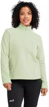 Jack Wolfskin Taunus 100 Hz Women Warmer Fleecepullover Midlayer Half-Zip Damen green (A65801_E0338)