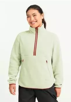Jack Wolfskin Lite Curl Hz Women Warmer Fleecepullover Midlayer Half-Zip Damen green (A65750_E0338)