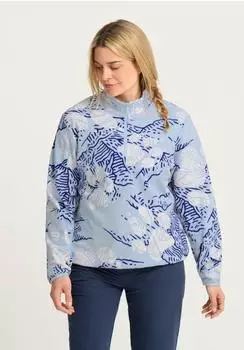 Jack Wolfskin Paw Era 100 Print Hz Warmer Fleecepullover Midlayer Half-Zip Damen allover print lue (A65983_T0572)