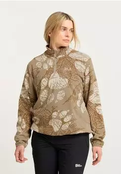 Jack Wolfskin Paw Era 100 Print Hz Warmer Fleecepullover Midlayer Half-Zip Damen allover print eige (A65983_T0574)