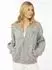 Zwillingsherz Uni Strickjacke mit V-Ausschnitt (36562436) mittelgrau