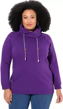 Ulla Popken Sweatshirt tiefes violett