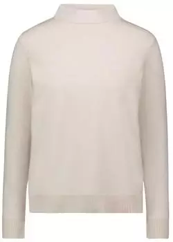 Betty Barclay So Cosy Basic-Strickpullover mit Stehkragen (33695937) beige