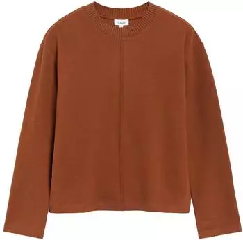 s.Oliver Angerautes Sweatshirt im Relaxed Fit orange 2186535.8807.