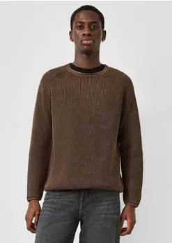 s.Oliver Grobstrick-Pullover mit Waschung braun 2185373.8941.