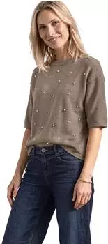 Street One 3/4-Arm Pullover mit Rundhals (A30405417871) sanded amber mel