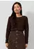 s.Oliver Pullover mit Rippstruktur und Rollkanten braun 2182066.89W0.