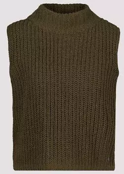 Monari Pullover Weste Regular Fit mit Stehkragen (809984) olive