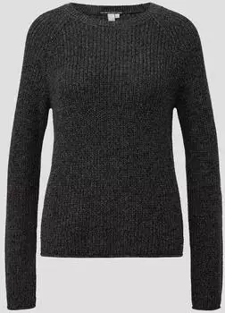 s.Oliver Pullover mit Rippstruktur und Rollkanten (2182066) grau