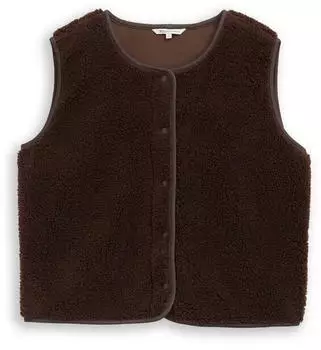 Tom Tailor Teddy Weste (1053383) cool dark brown