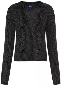 HUGO Slookiya Strickpullover Oversize (21806039) schwarzmeliert