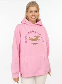 Zwillingsherz DOG LOVE Hoodie Oversized Fit (82641031) pink