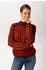 Aniston Strickpullover mit Blumendruck (49372155) bordeaux-rot-orange-gelb