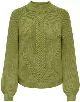 Only Onlkatia Ls Detail Highneck Cc Knt (15324678) peat moss melange