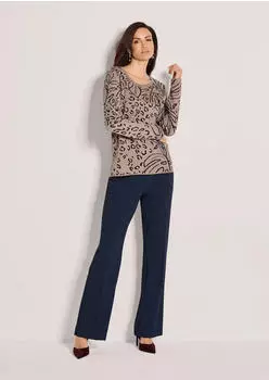 Madeleine Strickpullover mit Bicolor-Jacquard (13702725) berber/marine