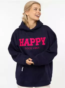 Zwillingsherz Hoodie mit Aufdruck (15215240) marine
