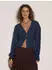 Apricot Strickjacke mit Knopfleiste und Zopfmuster (33709565) blaugrün