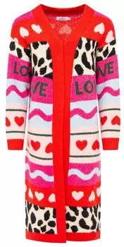 Zwillingsherz Strickjacke (23256125) rot