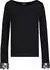 Monari Pullover mit Schmucksteinen schwarz