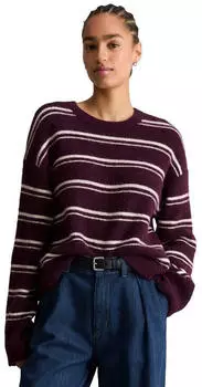 Marc O'Polo Strickpullover aus Alpakawolle-Mix medium brown melange
