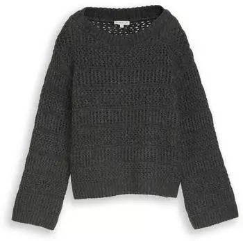 Tom Tailor Strickpullover mit Wollanteil (40729) dark olive melange