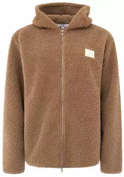 Zwillingsherz Teddyjacke Classic mit Kapuze taupe