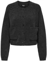 ONLY Strickjacke Piemonte 15344118 Grau Regular Fit Damen