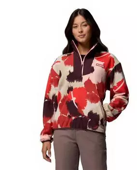 Columbia Sequoia Grove Half Zip Fleece Print Pullover washed red/ikatbloom (Damen) (2136204-643)