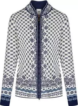 Dale of Norway Solfrid Strickjacke off white/electric storm/navy (Damen) (83341-A)