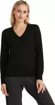 Falke Luxury V-Ausschnitt Pullover schwarz (Damen) (64907-3000)
