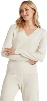 Falke Luxury V-Ausschnitt Pullover off-white (Damen) (64907-2040)