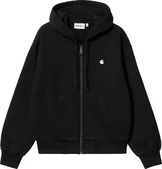 Carhartt Hooded Casey Jacket Hoodie schwarz/silber (Damen) (I032642-0M4-XX)