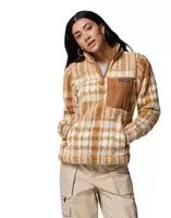 Columbia Fleecepullover "West Bend" in Camel, Gr&ouml;&szlig;e L, braun, Damen
