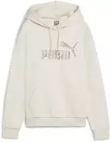 Puma 681492_87, Puma Ess+ Animal FL Damen Kapuzensweater, wei&szlig;, Gr. XL female