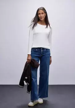 Street One Basic Langarm Sweatshirt wei&szlig; (Damen) (A32420110000)