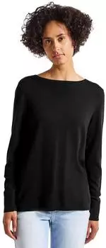 Street One Basic Pullover schwarz (Damen) (A30329010001)