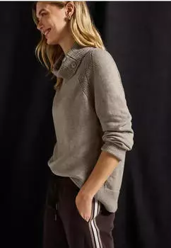 Street One Stehkragen Pullover mocha dream mel. (Damen) (A30330417012)