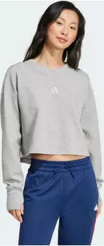 adidas ALL SZN Ribbed V-Neck Sweatshirt medium grey heather (Damen) (IY6829)