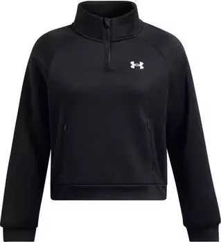 Under Armour Fleece Pro Zip Sweatshirt schwarz/weiß (Damen) (1386505-001)